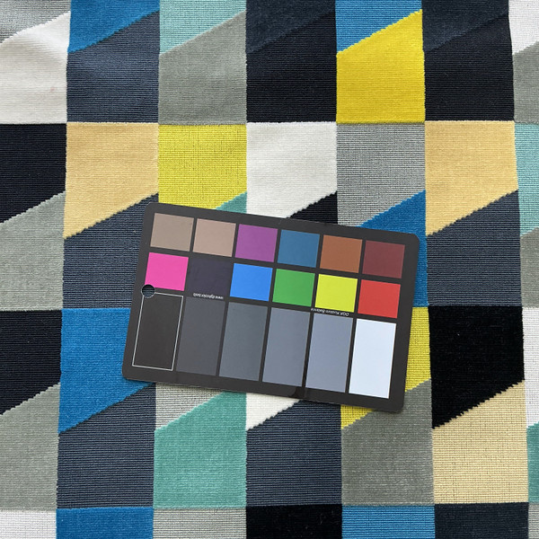 Lucio in Capri | Upholstery Fabric | Geometric in Yellow / Blue / Grey / Black | Emanuela Frattini Magnussen | Heavy Weight | 54" Wide | BTY