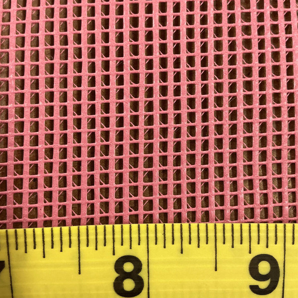 Pink 9 x 9 Vinyl Mesh | Windscreen, Safety Fencing, Gym Dividers, Awning Drop Shades | Bruin Plastics | 72" Wide | By the Yard