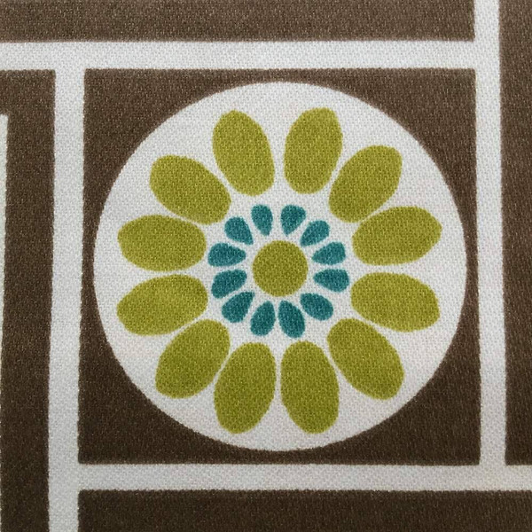 2.12 Yard Piece of Key Ring Maze in Brown Upholstery / Drapery Fabric | 54 Wide | By the Yard