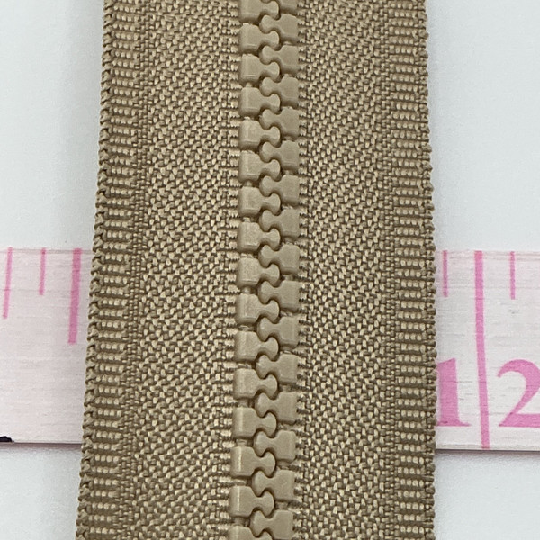 #5 BEIGE MARINE / OUTDOOR ZIPPER MOLDED CHAIN | BY THE YARD