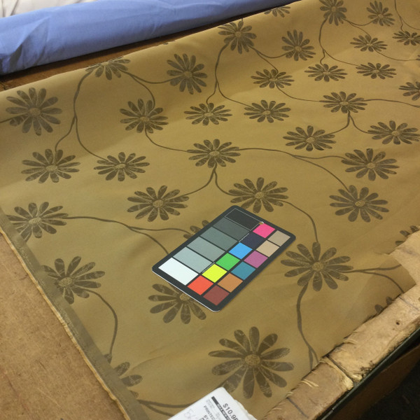 5 Yard Piece of Sheer Tone on Tone Brown Floral | Drapery Fabric | 54" Wide | By the Yard | NEW-124-REM2