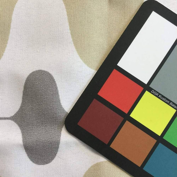 2.75 Yard Piece of Modern Ogee in Tan, White and Gray | Outdoor Upholstery Fabric | 54 Wide | BTY