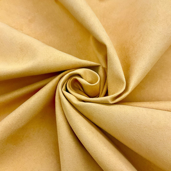1.66 Yard Piece of Sunflower Yellow Microsuede | Medium Weight Upholstery Fabric  | 54" Wide | By the Yard | Durable