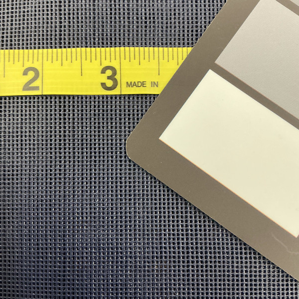 Navy Blue 18 x 18 Vinyl Mesh | Windscreen, Safety Fencing, Gym Dividers, Awning Drop Shades | Bruin Plastics | 78" Wide | By the Yard