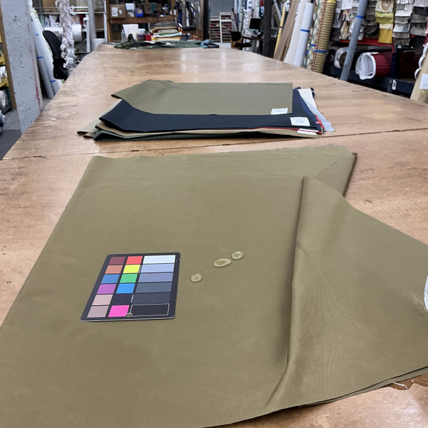 Olive Tan Waterproof Nylon Canvas Fabric | Tarps / Outdoor Covers / Backpacks / Banners | 400 Denier | 60" Wide | By the Yard