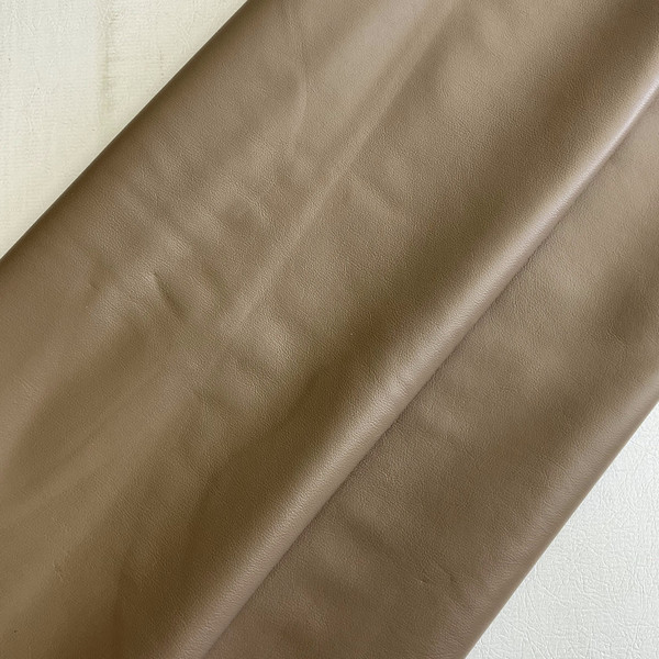 Taupe Top Grain Premium Leather Hide | Chrome Tanned | 50+ Square Feet | 1.2 mm / 3 Ounce | Upholstery Leather