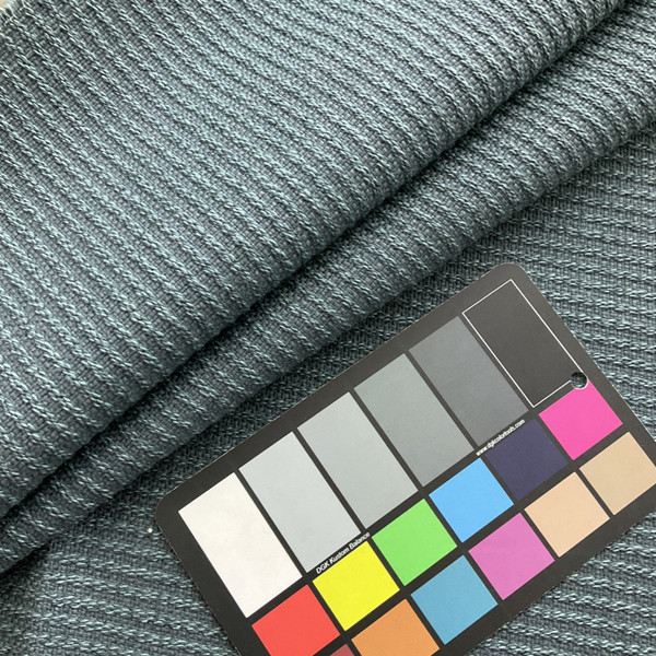 1.75 Yard Piece of Deep Ocean Teal Texture Stripes | Heavy Duty Upholstery Fabric | 54 Wide | BTY | VELSKN042-REM3