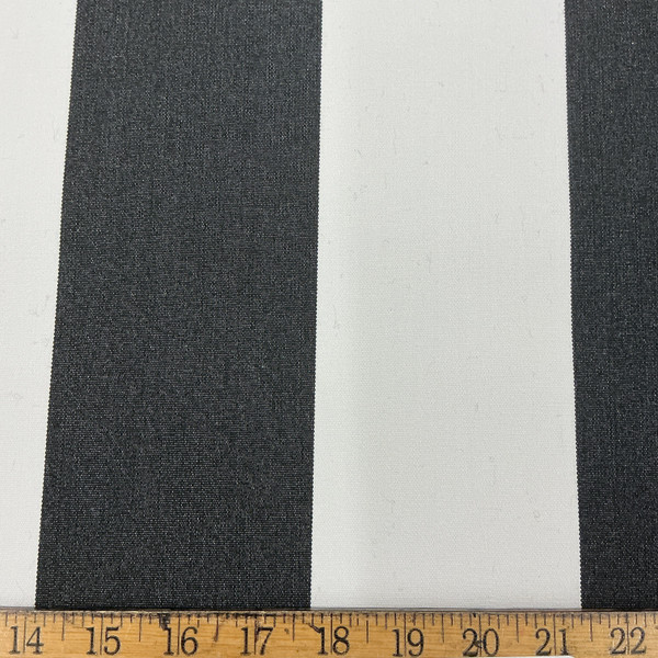 Recacril Black and White Stripe | Waterproof Awning & Marine Canvas | 100% Solution Dyed Acrylic | 60" Wide | By the Yard