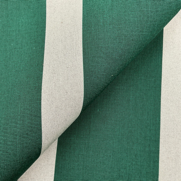 Recacril Striped Green Tweed / Grey | Waterproof Awning & Marine Canvas | 100% Solution Dyed Acrylic | 47" Wide | By the Yard