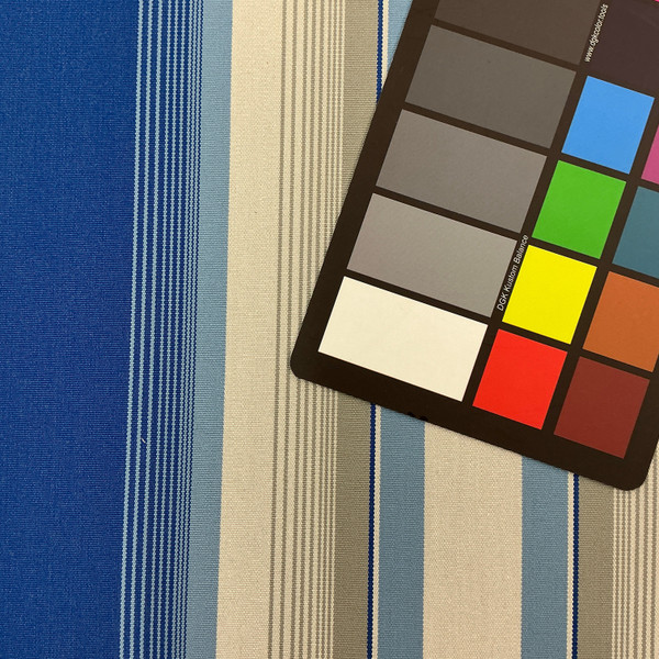 Recacril Valdespina Stripe R-969 Blue / Grey | Waterproof Awning & Marine Canvas | 100% Solution Dyed Acrylic | 47" Wide | By the Yard