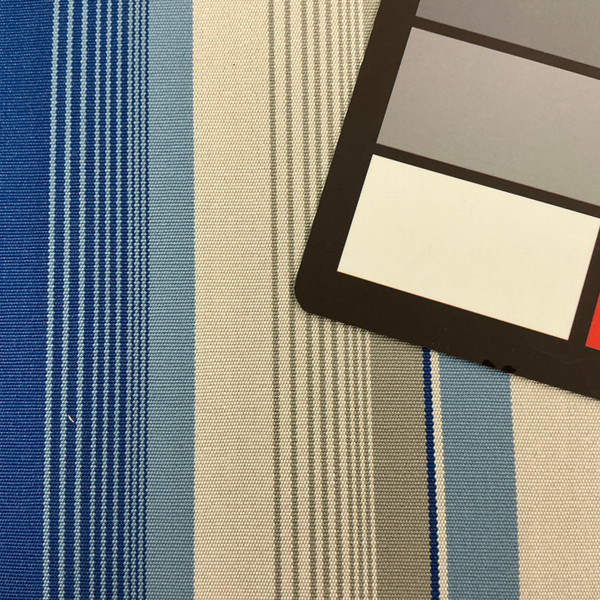 Recacril Valdespina Stripe R-969 Blue / Grey | Waterproof Awning & Marine Canvas | 100% Solution Dyed Acrylic | 47" Wide | By the Yard