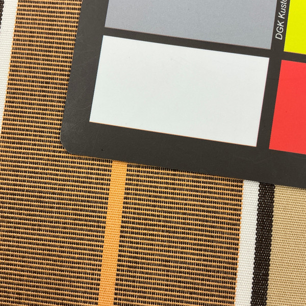 Recacril Lorca Stripe R-708 Tan / Orange / Brown / White | Waterproof Awning & Marine Canvas | 100% Solution Dyed Acrylic | 47" Wide | By the Yard