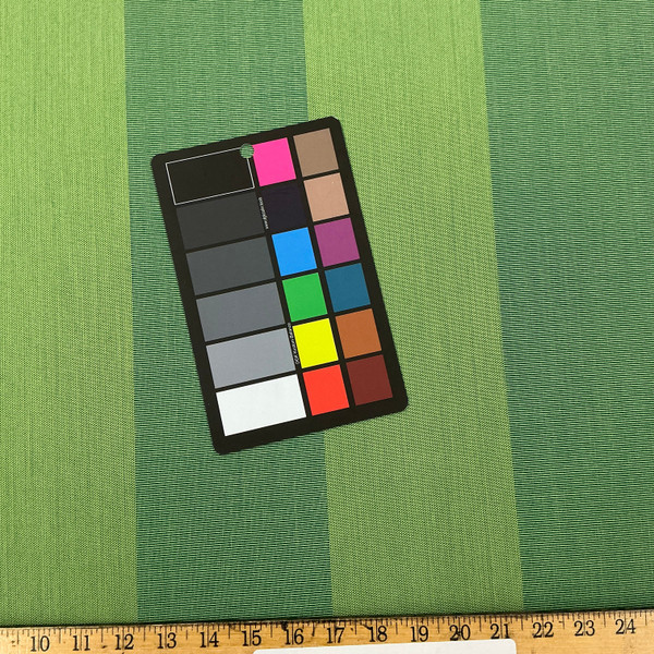 Recacril Harlem Stripe Two Toned Green R-091 | Waterproof Awning & Marine Canvas | 100% Solution Dyed Acrylic | 47" Wide | By the Yard