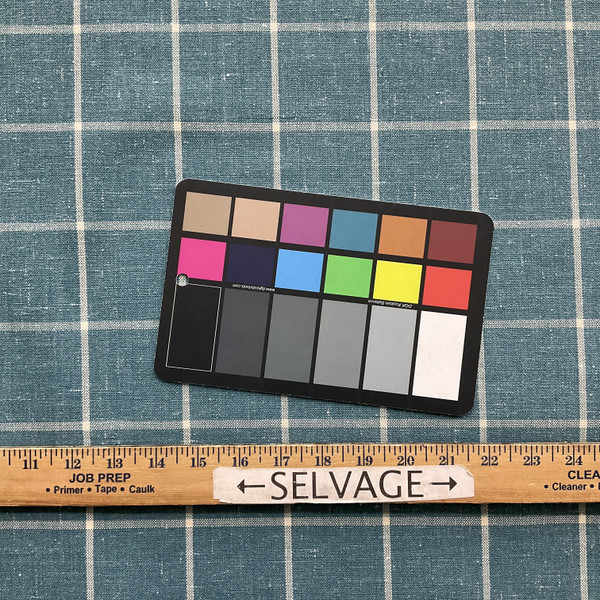 1 Yard Piece of Seaview in Baltic Blue | Upholstery Fabric | Windowpane Plaid in Turquoise / Cream  | Medium Weight | 70% Polyester, 30% Cotton  | Richloom | 54" Wide | BTY