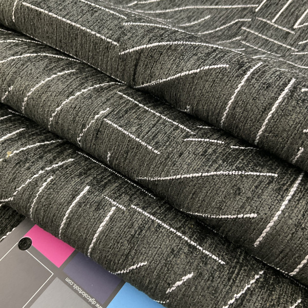 1.5 Yard Piece of PKL Studio Dashboard Woven Chenille Tuxedo | Heavyweight Woven, Chenille Fabric | Home Decor Fabric | 54" Wide