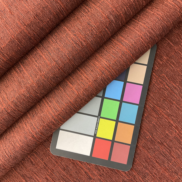 2.5 Yard Piece of Weekend in Crimson | Upholstery Fabric | Rust Red Textured | Medium Weight | 54" Wide | By The Yard