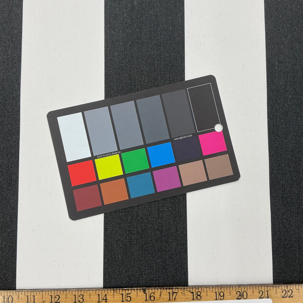 1.5 Yard Piece of Recacril Black and White Stripe | Waterproof Awning & Marine Canvas | 100% Solution Dyed Acrylic | 60" Wide | By the Yard