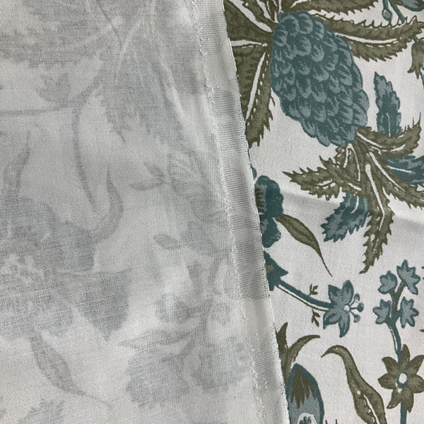 1.5 Yard Piece of STOF France Malaca Sateen Duck Celadon | Medium Weight Duck, Sateen Fabric | Home Decor Fabric | 55" Wide
