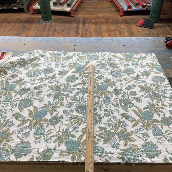 1.5 Yard Piece of STOF France Malaca Sateen Duck Celadon | Medium Weight Duck, Sateen Fabric | Home Decor Fabric | 55" Wide