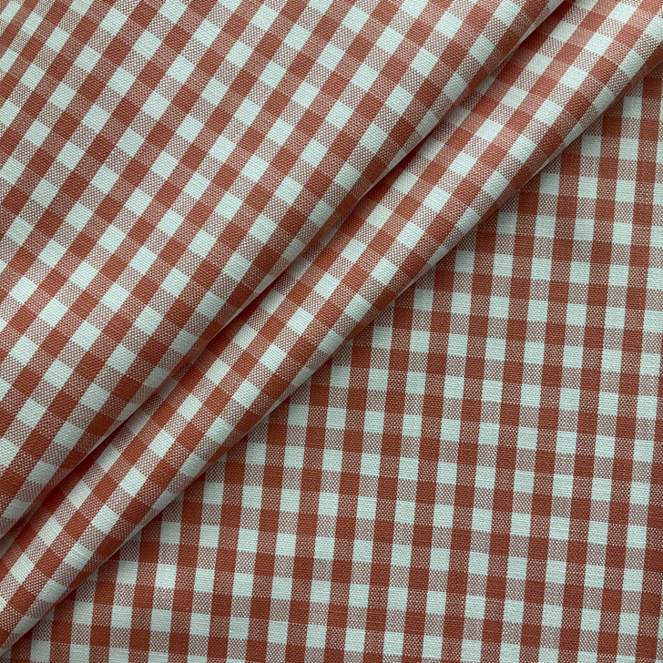 Marco Peachpie Check on Heavy Basket 100% CottonUpholstery Fabric