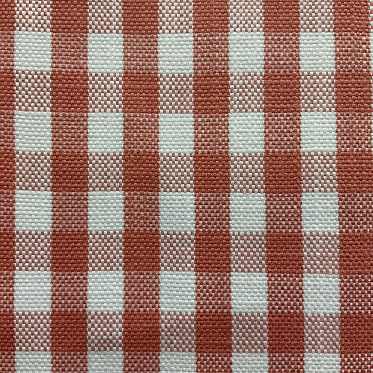 Marco Peachpie Check on Heavy Basket 100% CottonUpholstery Fabric