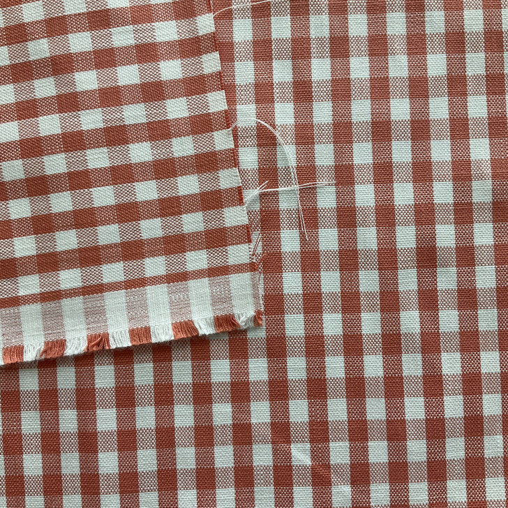 Marco Peachpie Check on Heavy Basket 100% CottonUpholstery Fabric