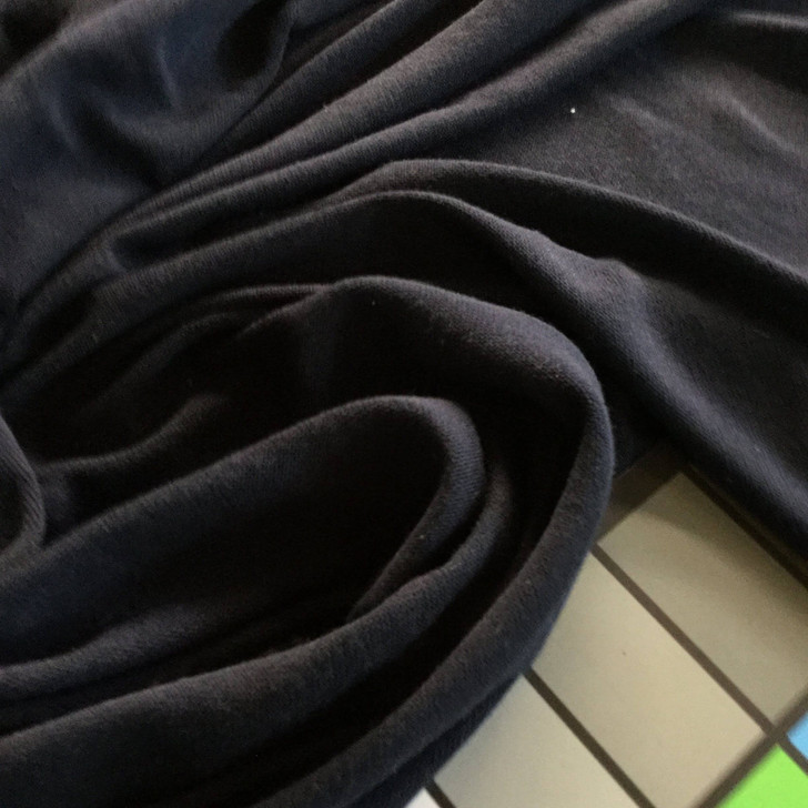 Sweater Knit Navy Blue Fabric | 2-Way Stretch | Jersey | Sweater, T-Shirts