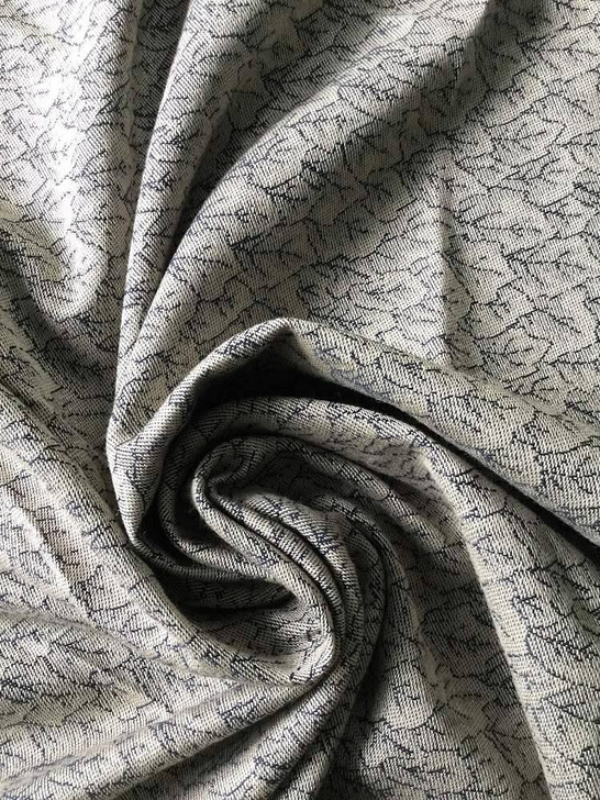 Mottled Navy Blue and White | Upholstery / Drapery Fabric | 57 W | By the Yard