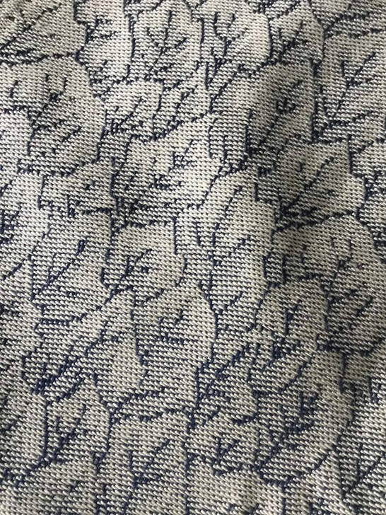 Mottled Navy Blue and White | Upholstery / Drapery Fabric | 57 W | By the Yard