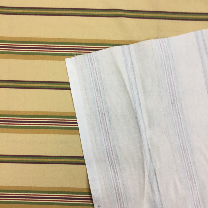Vertical Stripes in Yellow, Red, Green, Purple | Home Decor Fabric | 56 Wide |