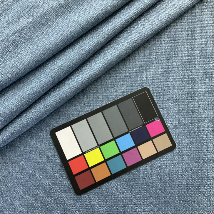 Denim Blue Thick and Thin Basketweave | Heavyweight Upholstery Fabric | 54 Wide