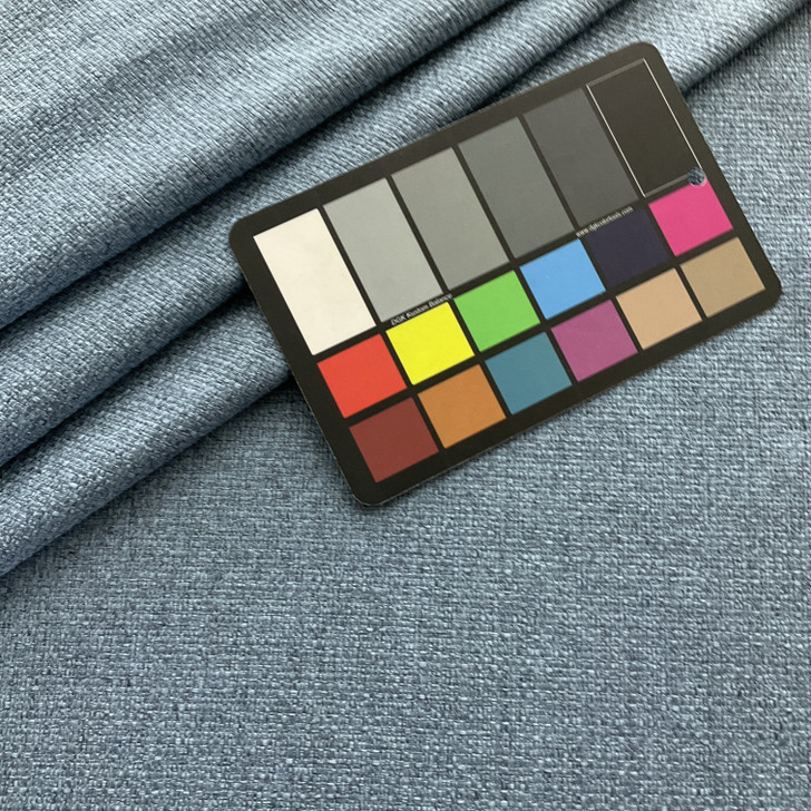 Denim Blue Thick and Thin Basketweave | Heavyweight Upholstery Fabric | 54 Wide