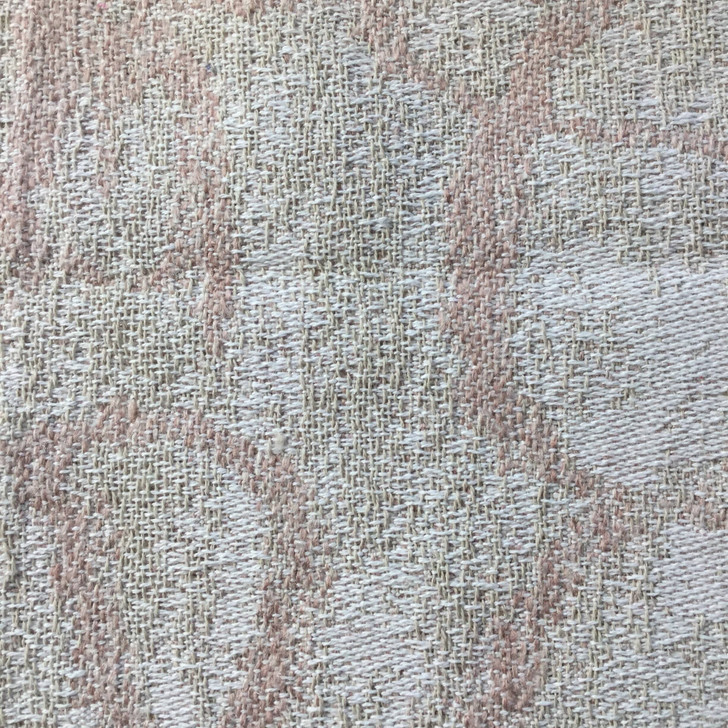 Pink / White Abstract Contemporary Fabric | Heavy Duty Upholstery | 54 Wide