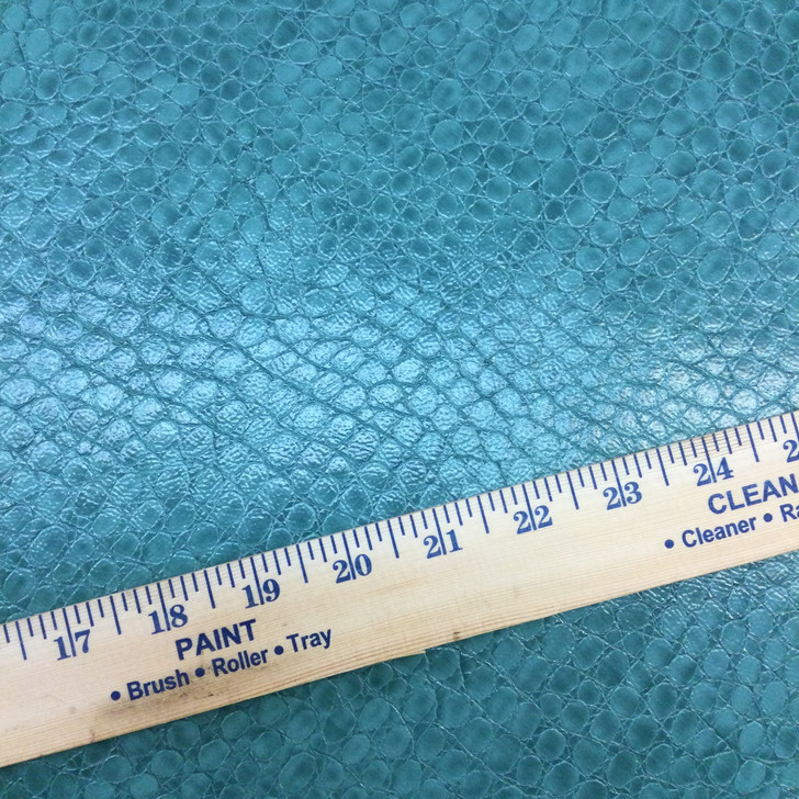 Teal Reptile Faux Leather | Outback Sea by Regal Fabrics | Vinyl Upholstery Fabric | 54" Wide | By the Yard