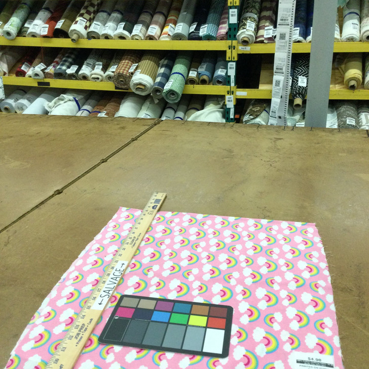 100% Cotton Quilting Fabric | Rainbows and Clouds  | 44" Wide | By The Yard