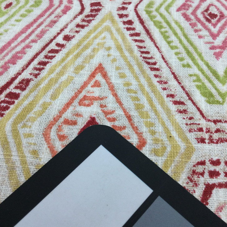 Ricochet in Masala | Bohemian Diamonds in Red / Pink / Green | Upholstery / Drapery Fabric | Richloom | 54" Wide | By the Yard