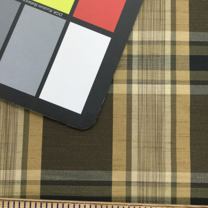 Plaid in Brown / Tan/ Beige | Upholstery / Drapery Fabric | 54" Wide | By the Yard