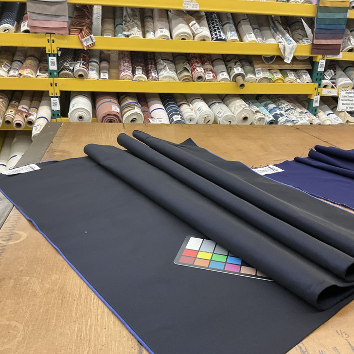 Solid Blueish Black Canvas Fabric | Slipcovers / Upholstery / Curtains | Stain Resistant | 54" Wide | By the Yard