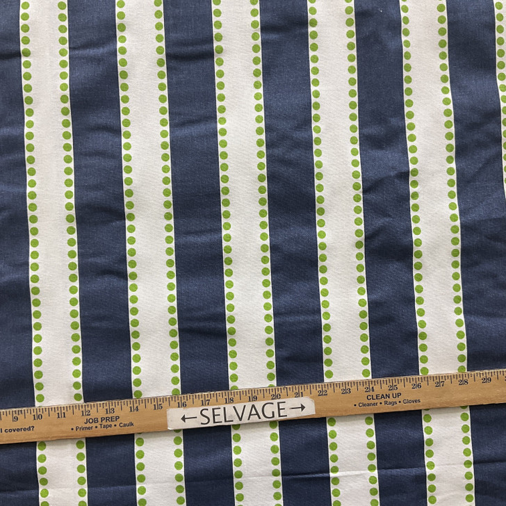 Premier Prints Lulu Navy/Chartreuse | Medium Weight Duck Fabric | Home Decor Fabric | 54" Wide
