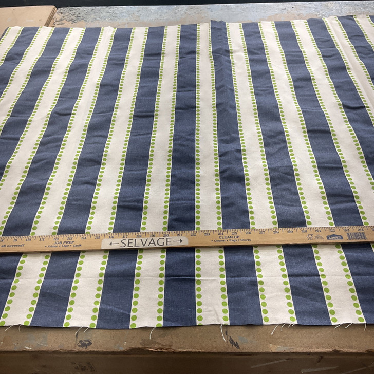 Premier Prints Lulu Navy/Chartreuse | Medium Weight Duck Fabric | Home Decor Fabric | 54" Wide