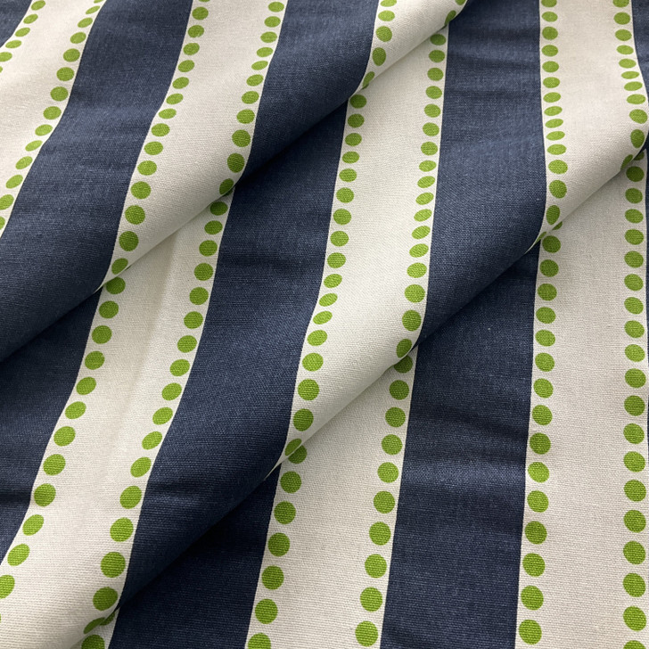 Premier Prints Lulu Navy/Chartreuse | Medium Weight Duck Fabric | Home Decor Fabric | 54" Wide