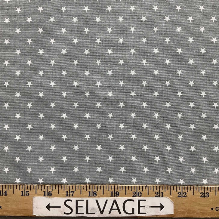 Premier Prints Mini Stars Storm/White | Medium Weight Duck Fabric | Home Decor Fabric | 54" Wide