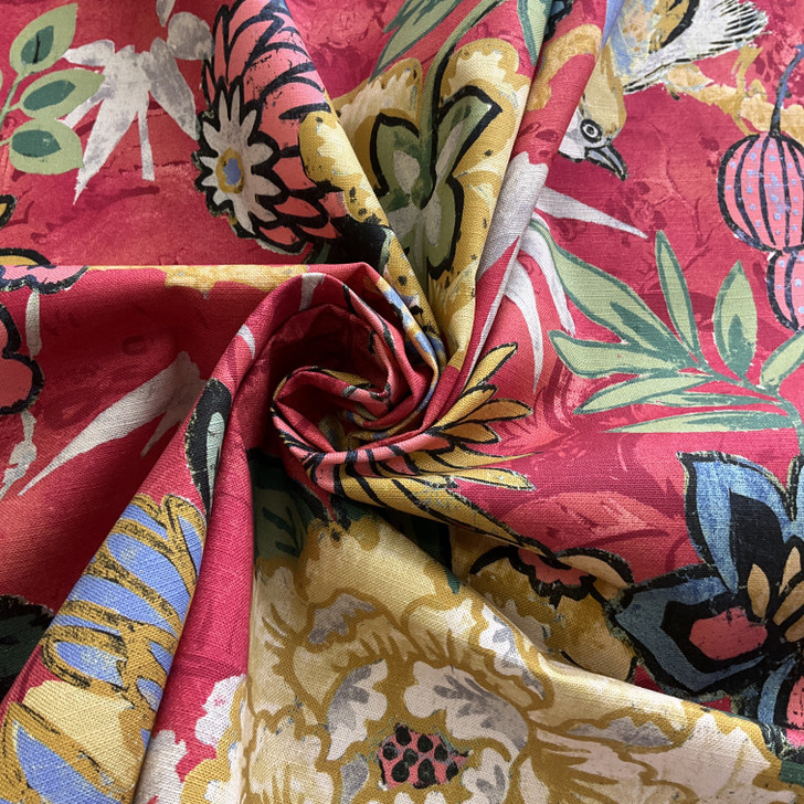 P Kaufmann Dailiang Twill Peony | Lightweight Twill Fabric | Home Decor Fabric | 54" Wide