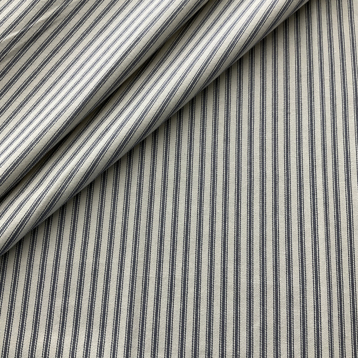 Waverly Classic Ticking Duck Graphite | Medium Weight Duck Fabric | Home Decor Fabric | 55" Wide