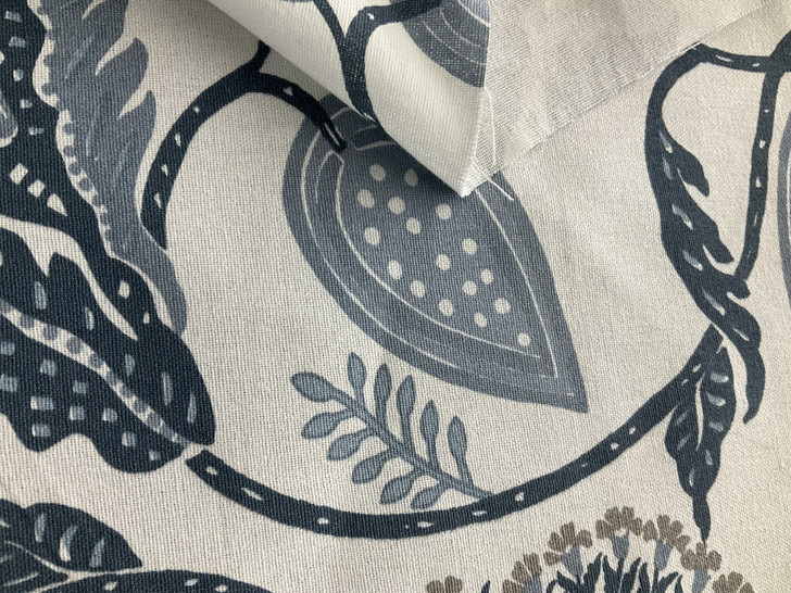 Laura & Kiran Palampore Print Duck Indigo | Medium Weight Duck Fabric | Home Decor Fabric | 56" Wide