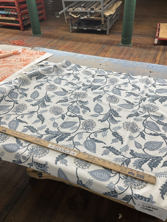 Laura & Kiran Palampore Print Duck Indigo | Medium Weight Duck Fabric | Home Decor Fabric | 56" Wide