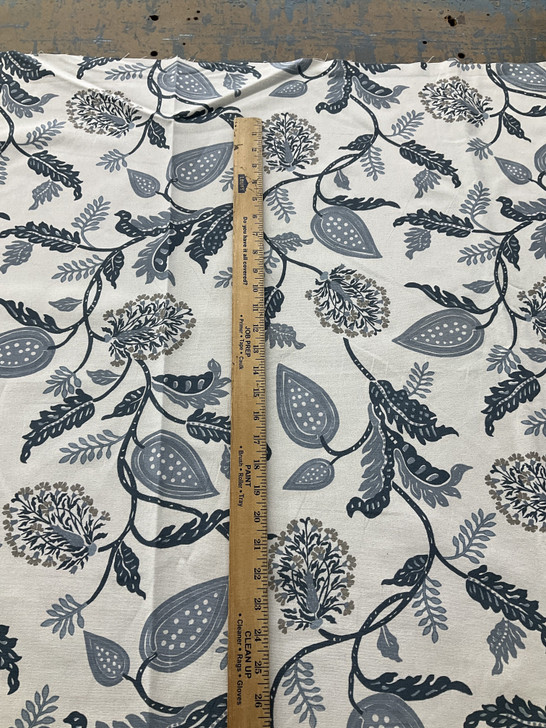 Laura & Kiran Palampore Print Duck Indigo | Medium Weight Duck Fabric | Home Decor Fabric | 56" Wide