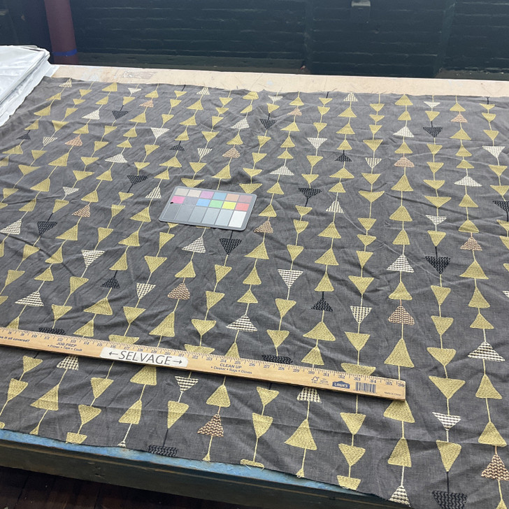 Covington Argento Embroidered River Rock | Medium/Heavyweight Woven Fabric | Home Decor Fabric | 51" Wide