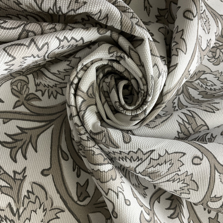 Lacefield Designs Aesha Basketweave Taupe | Medium/Heavyweight Basketweave Fabric | Home Decor Fabric | 54" Wide