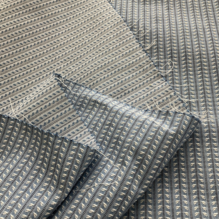 PKL Studio Linear Leaves Jacquard Baltic | Medium Weight Woven, Jacquard Fabric | Home Decor Fabric | 54" Wide